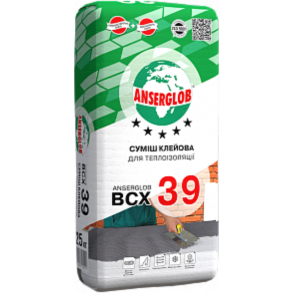 Anserglob BCX 39 - Суміш клейова для теплоізоляції