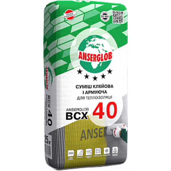 Anserglob BCX 40 - Суміш клейова для теплоізоляції