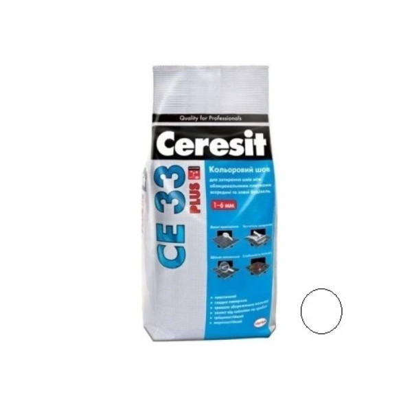 Затирка для швів CERESIT CE-33 Plus біла (2 кг)