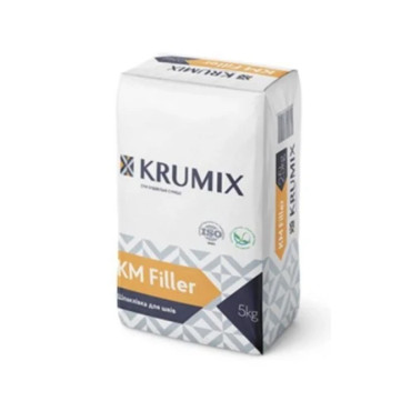 Шпаклівка KRUMIX KM Filler гіпсова для швів (5 кг)